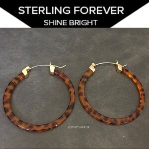 Sterling Forever 50mm Acetate Hoop Earrings